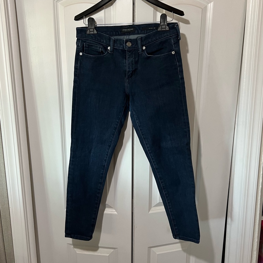 Banana Republic Premium Denim dark blue Skinny Jeans 29P 8P